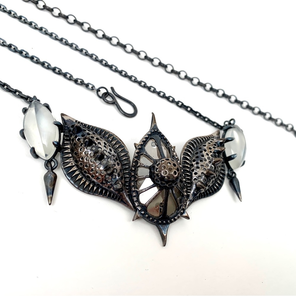 Sterling Silver Necklace by Michael Spirito- for Glam Goths & mad scientists!! 🖤